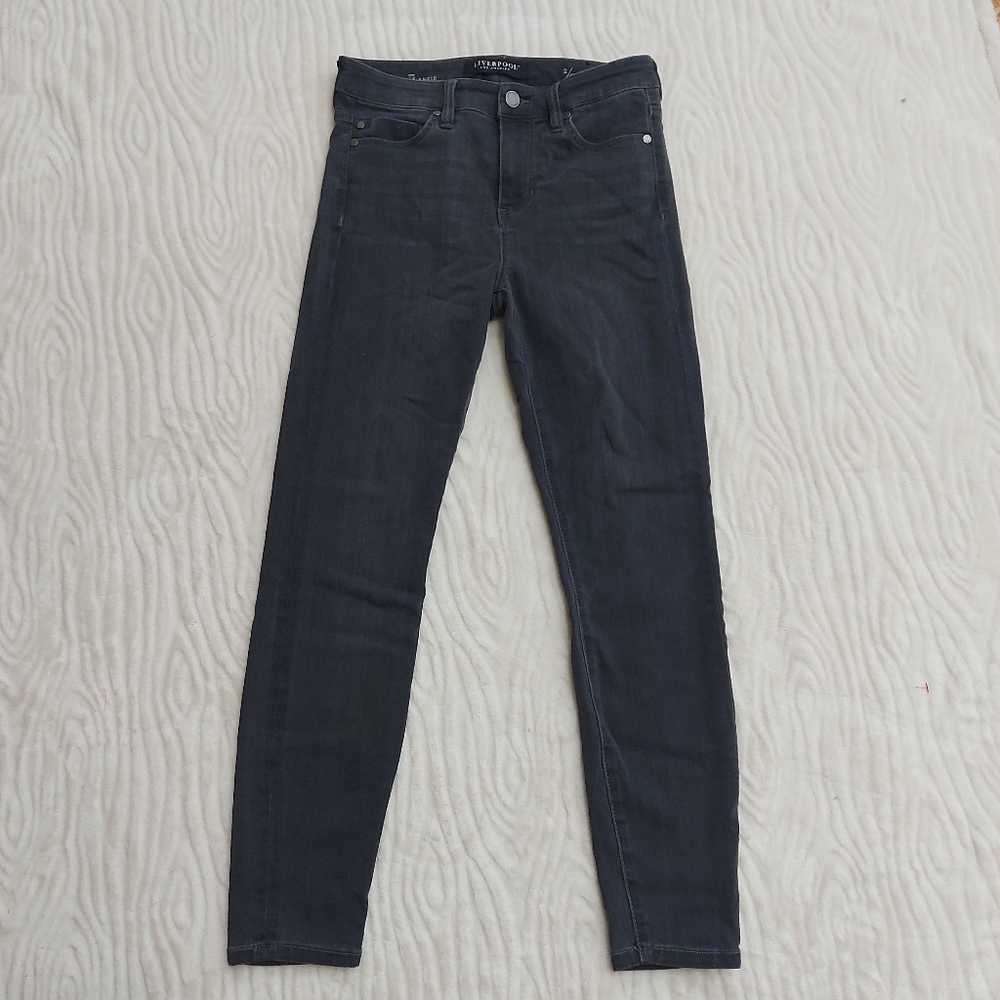 Liverpool High Rise Ankle Jean in Metorite